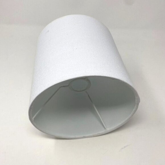 Lamp Shade Textured White 7" Diameter Drum Shape - Picture 3 of 5